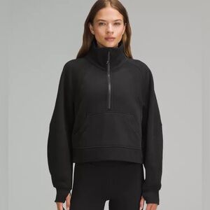Lululemon Athletica Black Scuba Oversized Half Zip Funnel Neck Pullover XS/S
